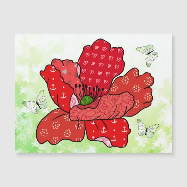 poppy and butterflies  (Front)