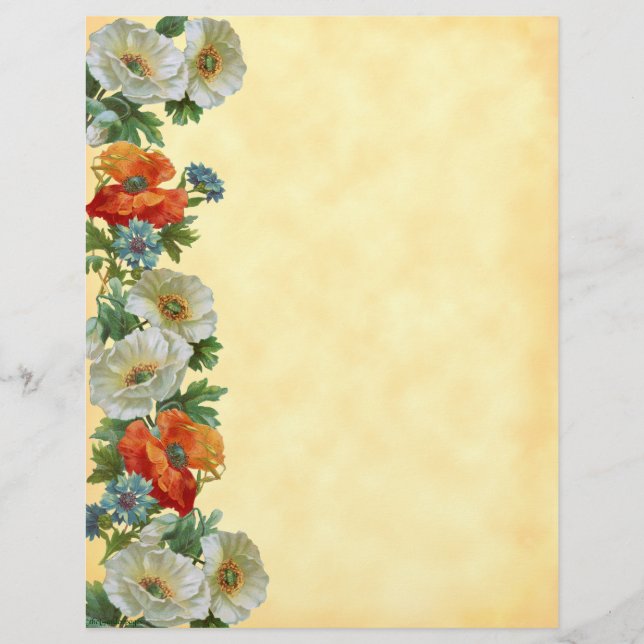 Poppy and Cornflowers Floral Custom Flyer (Front)