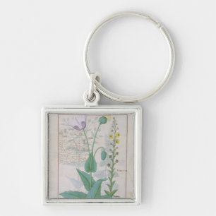 Poppy and Figwort Keychain
