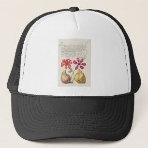 Poppy Anemones, Caterpillar, Fig, and Quince Trucker Hat