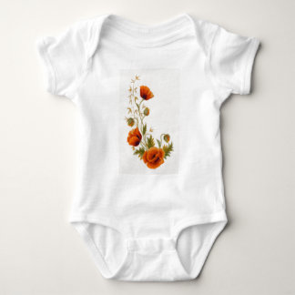 Poppy art baby bodysuit