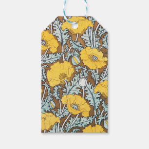 Poppy Art Illustration Flower Nouveau  Gift Tags