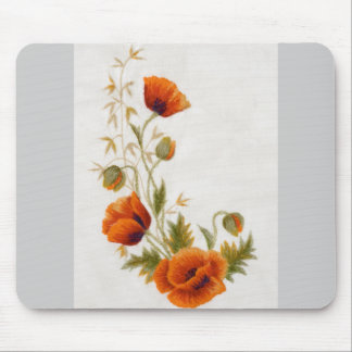 Poppy art mouse pad
