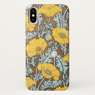 Poppy Art Nouveau Illustration Yellow Flower Case-Mate iPhone Case