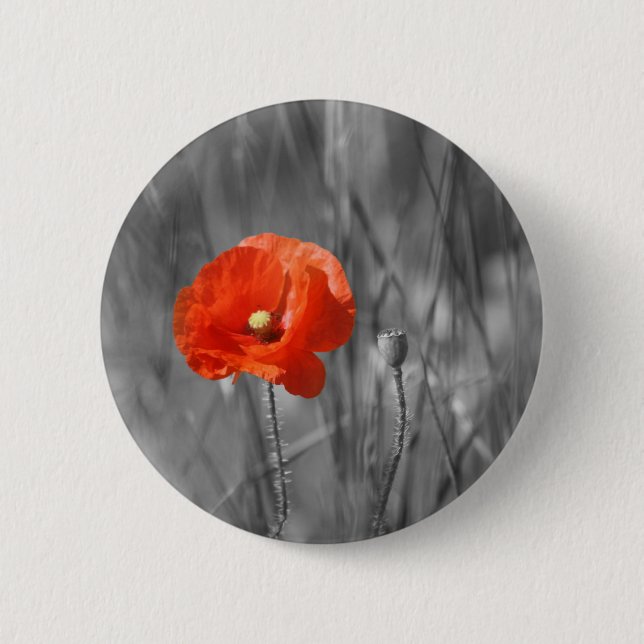 Poppy Badge 2 Inch Round Button (Front)