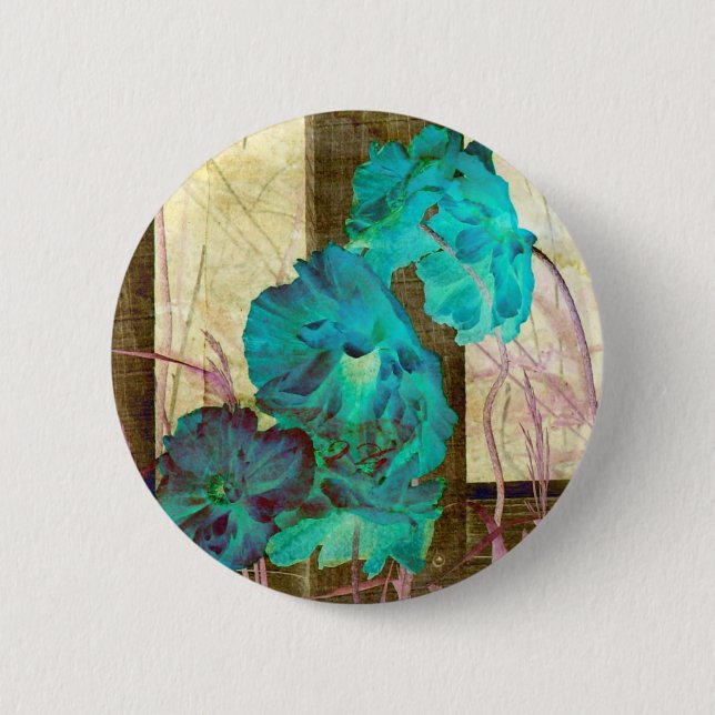 Poppy Beautiful 2 Inch Round Button (Front)