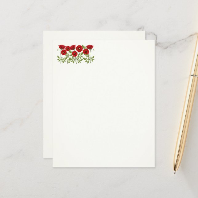 Poppy blooming joyful Summer Flowers (Front/Back In Situ)