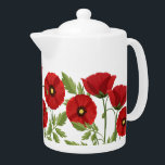 Poppy blooming joyful Summer Flowers<br><div class="desc">Poppy Flowers blooming joyful spring and summer vector seamless repeat textile / fabric pattern illustration. Original graphic art copyright BluedarkArt TheChameleonArt.</div>