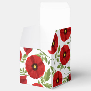 Poppy blooming joyful Summer Flowers Favor Box