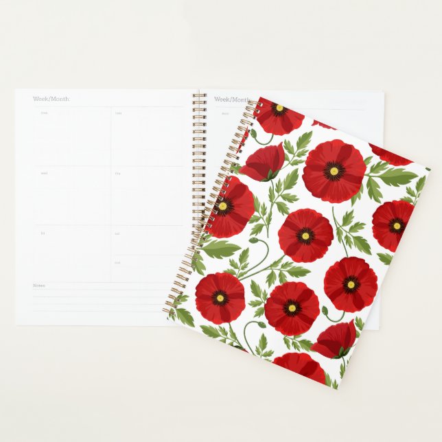 Poppy blooming joyful Summer Flowers Planner (Display)