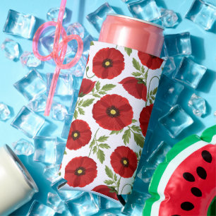 Poppy blooming joyful Summer Flowers Seltzer Can Cooler
