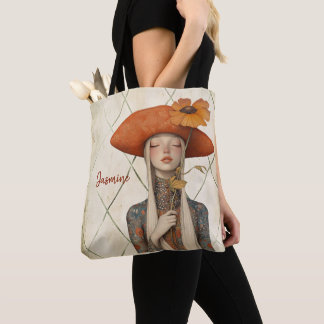 Poppy | Boho Art Personalized Tote Bag