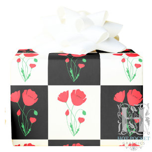 Poppy Chequerboard Wrapping Paper