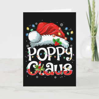 Poppy Claus Xmas Santa Matching Family Christmas P Card