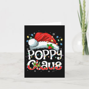 Poppy Claus Xmas Santa Matching Family Christmas P Card