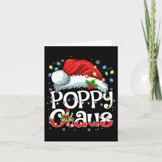 Poppy Claus Xmas Santa Matching Family Christmas P Card