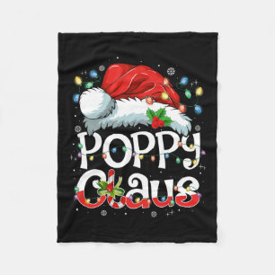 Poppy Claus Xmas Santa Matching Family Christmas P Fleece Blanket