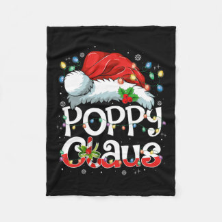 Poppy Claus Xmas Santa Matching Family Christmas P Fleece Blanket