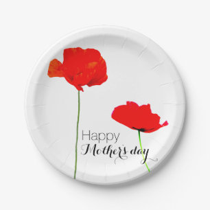 POPPY Collection 03 Mother's day Paper Plates