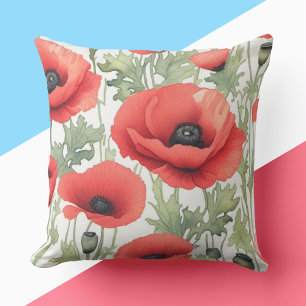 Poppy Day Outdoor Pillow