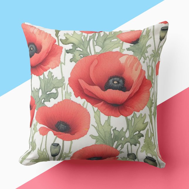Poppy Day Outdoor Pillow (Creator Uploaded)