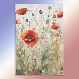 Poppy Day v.1 Kitchen Towel