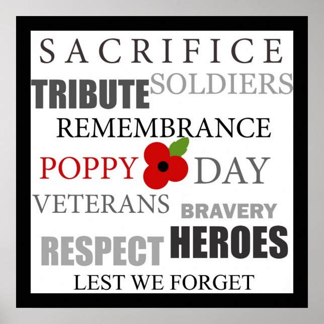 Poppy day words - Poster (Front)
