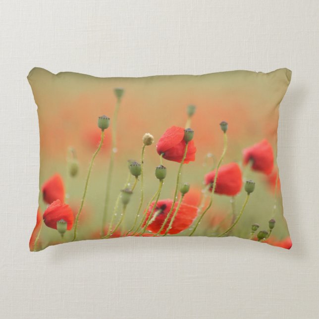poppy decorative pillow (Front)