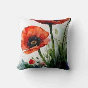 Poppy Dreams Throw Pillow