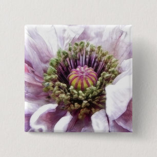 Poppy - Elegant Purple Ruffles 2 Inch Square Button