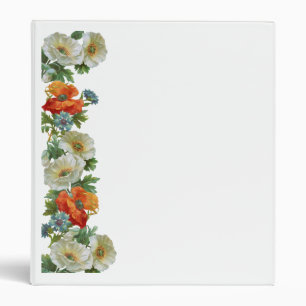 Poppy et Cornflower Floral Art Avery Classeur