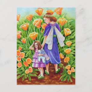 Poppy Fairies Unicorn Toy Postcard