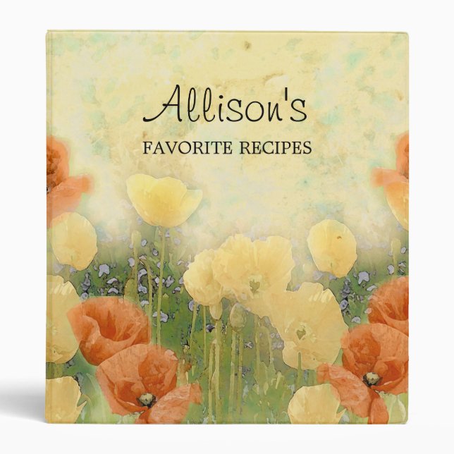 Poppy Favourite Recipe Binder (Front)