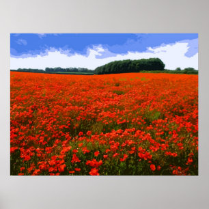 POPPY FIELD 3 POSTER