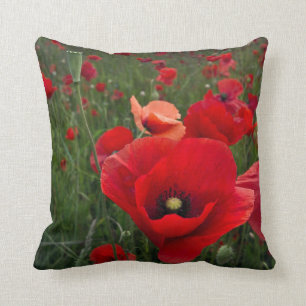 Poppy Field American Mojo Pillow/Case Throw Pillow