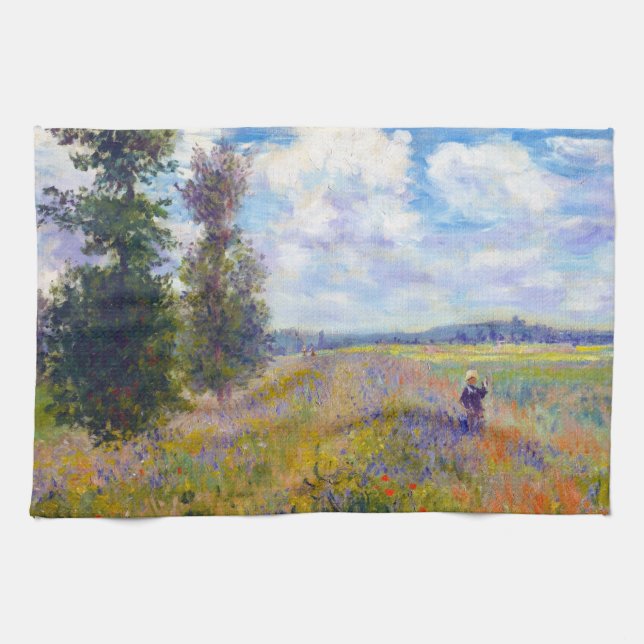 Poppy Field, Argenteuil, 1875 Claude Monet Kitchen Towel (Horizontal)