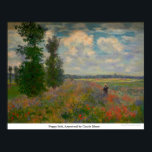 Poppy field, Argenteuil by Claude Monet Poster<br><div class="desc">This painting titled, Poppy field, Argenteuil by Claude Monet is made by the famous artist, Claude Monet. About Claude Monet Claude Monet was the founder of the French impressionist painting style;Poppy field, Argenteuil by Claude Monet the most consistent and prolific practitioner of the movement's philosophy of expressing one's perceptions before...</div>