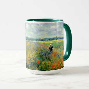 Poppy Field, Argenteuil - Fine art by Claude Monet Mug
