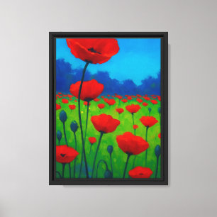 Poppy Field Art Canvas Print