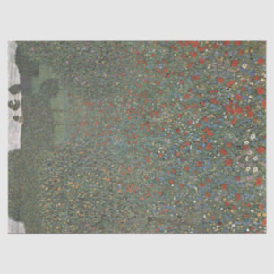 Poppy Field by Gustav Klimt Tissue Paper