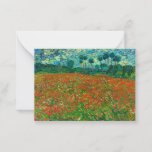 Poppy Field by Vincent van Gogh Card<br><div class="desc">Vincent van Gogh - Poppy Field. 
Vincent Willem van Gogh (1853-1890) was a Dutch Post-Impressionist painter who posthumously became one of the most famous and influential figures in Western art history.</div>