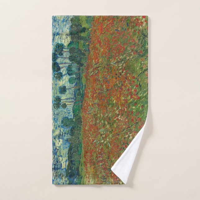 Poppy field by Vincent van Gogh Fine Art Hand Towel (Hand Towel)