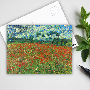 Poppy Field by Vincent Van Gogh Postcard