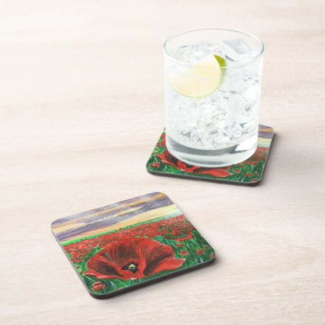 Poppy Field Coasters SF (Right Side)