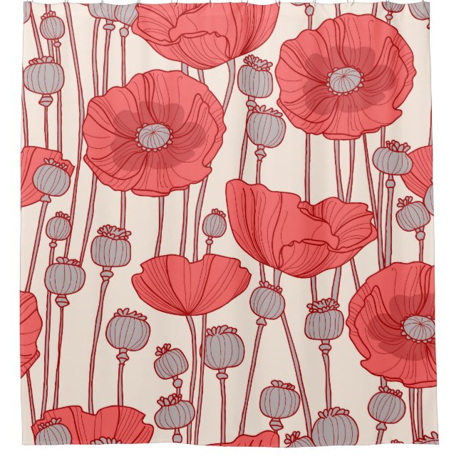 Poppy Field Dance: Seamless Floral Rhapsody (Front)