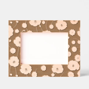 Poppy Field Etched Wooden Picture Frame