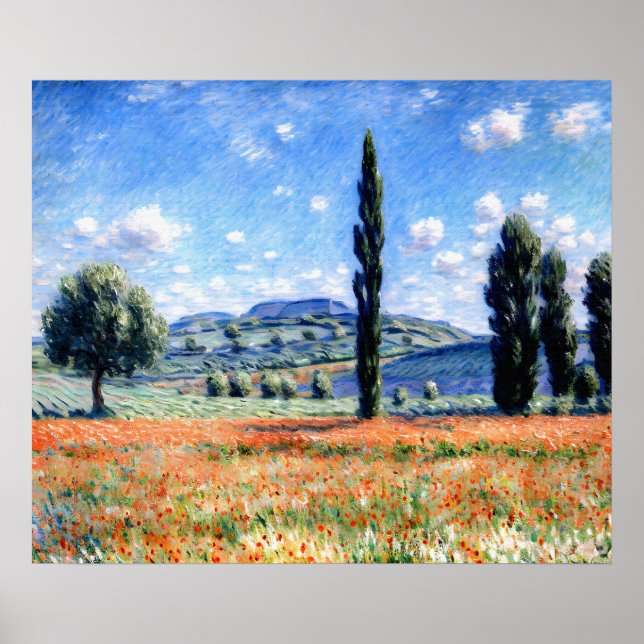 Poppy Field, Giverny Poster (Front)
