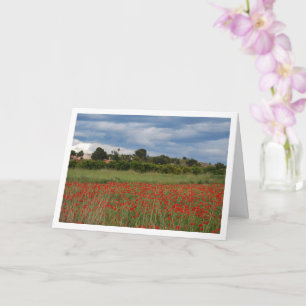 Poppy Field Landscape Card