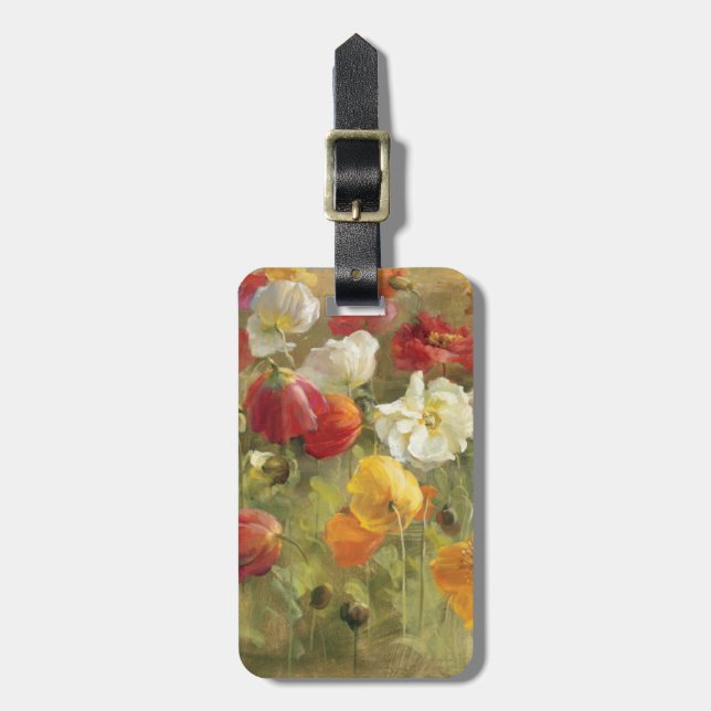 Poppy Field Luggage Tag (Front Vertical)