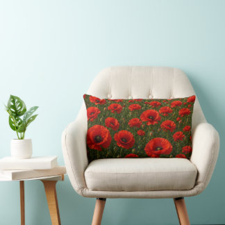 Poppy Field Lumbar Pillow